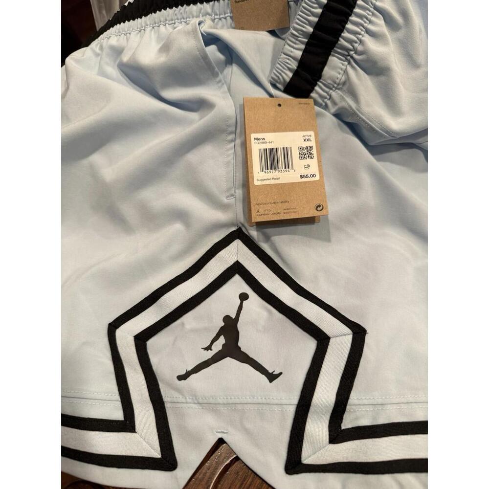 Men Nike Air Jordan Jumpman DRI-FIT Diamond Shorts Sz 2XL Blue Black FQ2989 441 - Picture 6 of 6